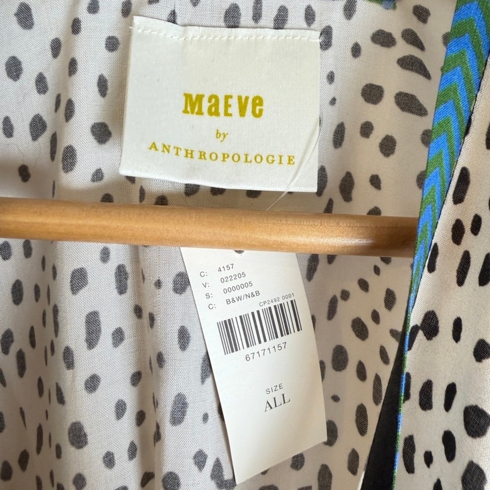 Maeve Anthropologie Women Floral Dot Print Kimono Duster OS Boho Vacation NWT - Picture 2 of 9